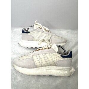 adidas Cream and Navy Athletic Shoes